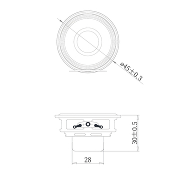 Celopásmový reproduktor, 4 Ω, 10 W, papierová membrána, vnútorný magnetický systém