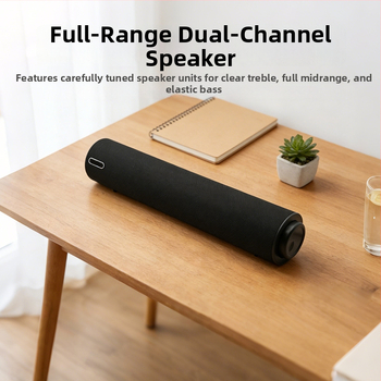 Stolný soundbar s 3 reproduktormi, Bluetooth 5.3, USB-C napájanie, frekvenčný rozsah 35 Hz–16 kHz, 360° priestorový zvuk