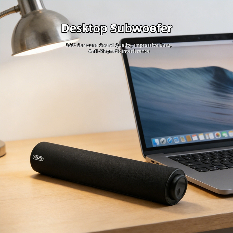 Stolný soundbar s 3 reproduktormi, Bluetooth 5.3, USB-C napájanie, frekvenčný rozsah 35 Hz–16 kHz, 360° priestorový zvuk