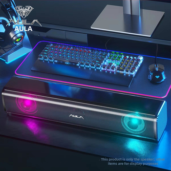 Počítačové reproduktory AULA Tarantula N-170 s USB rozhraním, 2.1-kanálový zvuk, kovové puzdro, 3D Surround