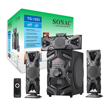 Bluetooth subwoofer 3.1 za kućni kino s karaoke funkcijom, USB/TF MP3 reprodukcija, 60W, drveno kućište
