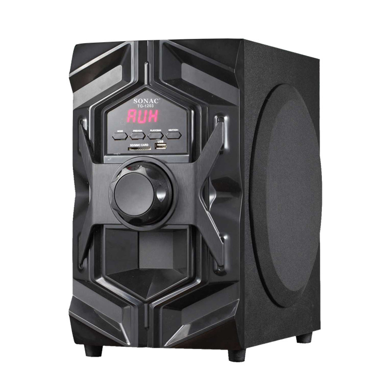 Bluetooth subwoofer 3.1 za kućni kino s karaoke funkcijom, USB/TF MP3 reprodukcija, 60W, drveno kućište