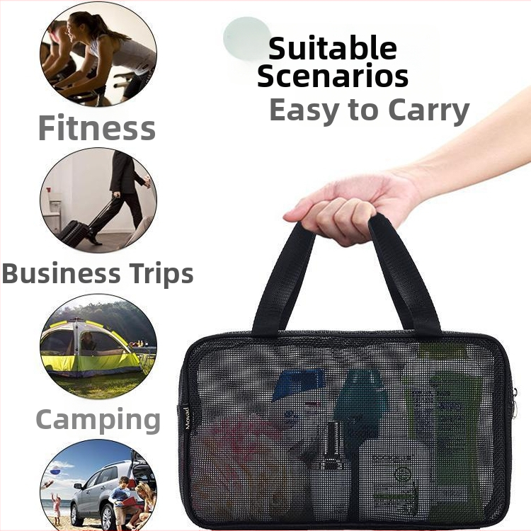 Taštička na kozmetiku – (Plastový materiál; Jednoduchý a moderný štýl; Pre cestovanie a skladovanie v kúpeľni)