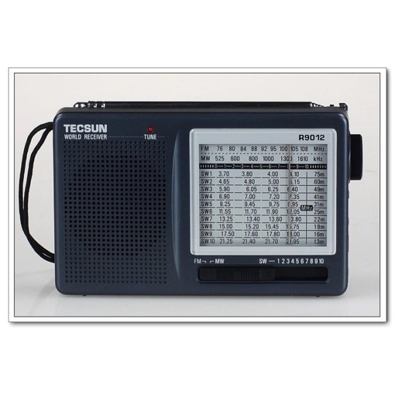 Radio Tecsun R-9012 — receptor cu 12 benzi, cu acoperire în bandă întreagă, reglaj manual, difuzor încorporat, sunet mono