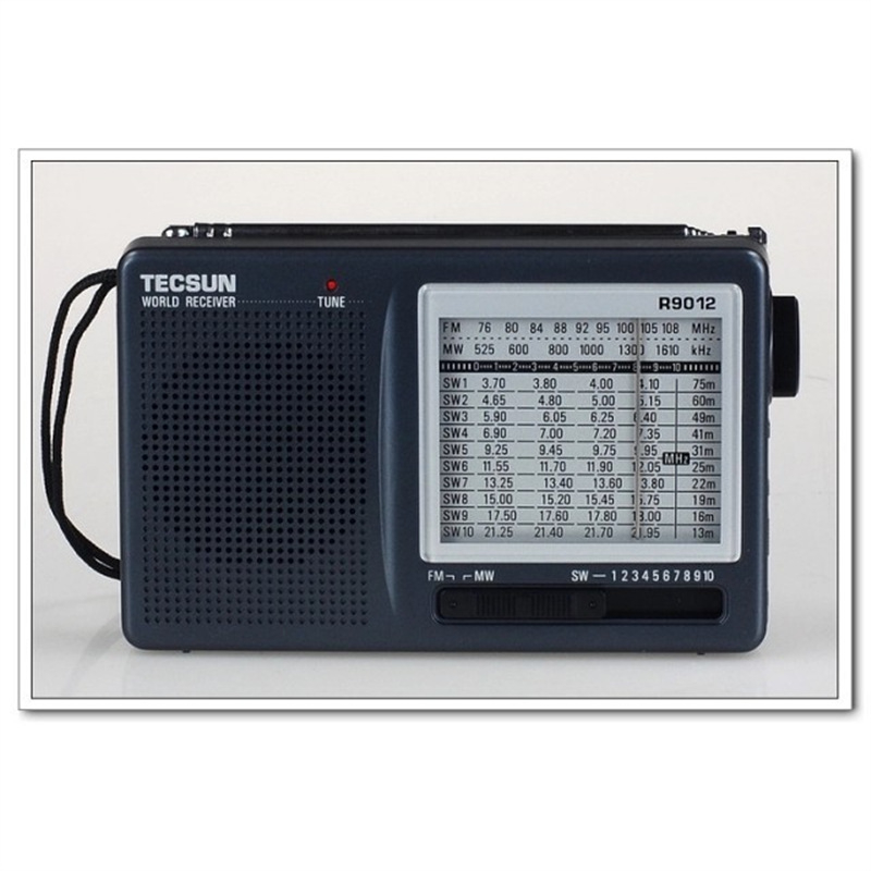 Radio Tecsun R-9012 — receptor cu 12 benzi, cu acoperire în bandă întreagă, reglaj manual, difuzor încorporat, sunet mono