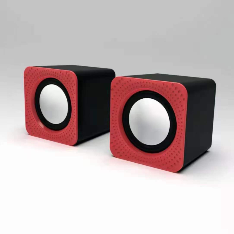 Mini USB stolni zvučnik – dvostruki zvučnici, bežična kompatibilnost, MP3 reprodukcija, USB + 3,5 mm sučelje, kućište od inženjerskih plastika, pantsan Mini Speaker