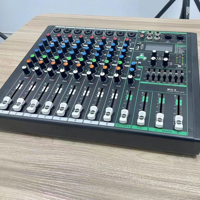 Μίκτης ήχου MIX-8 για καραόκε από τη Song Shida, 6 κανάλια, 50W, 220V