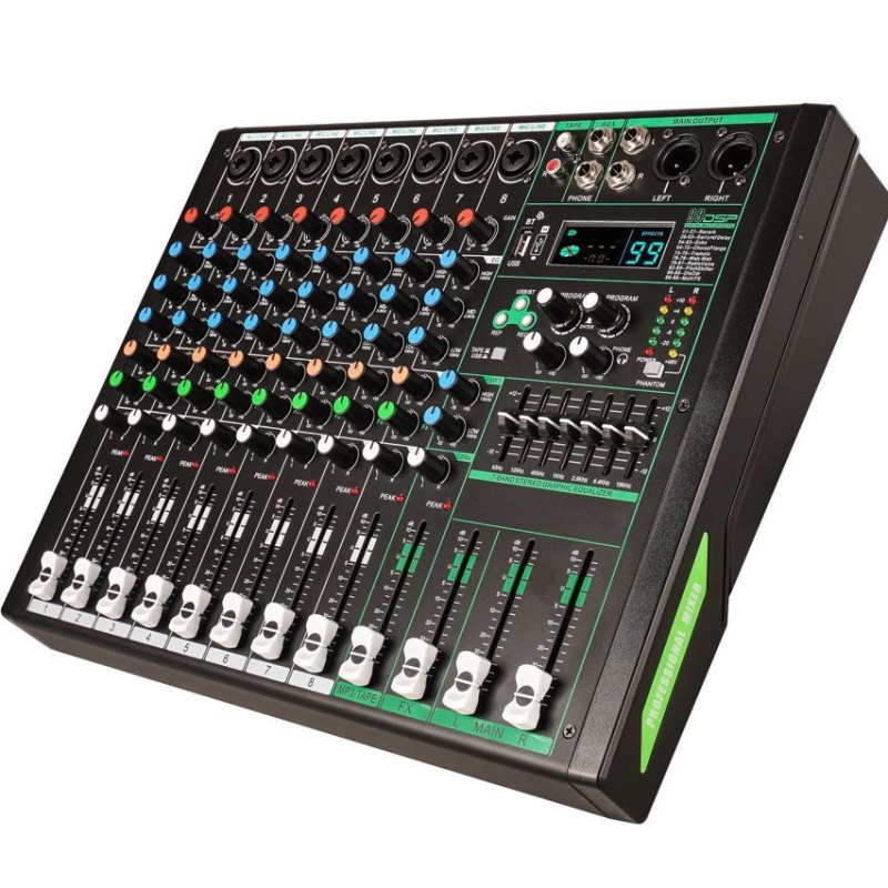 Μίκτης ήχου MIX-8 για καραόκε από τη Song Shida, 6 κανάλια, 50W, 220V