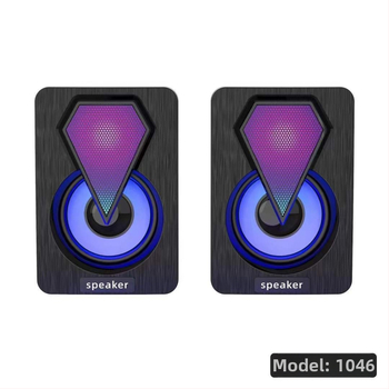 Difuzor conectat prin cablu cu iluminare RGB, sunet stereo pe 2 canale și bas, pentru laptop sau desktop (Lansare în 2021)