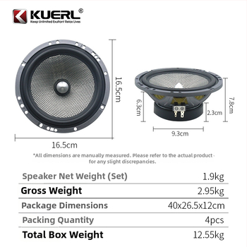 Autóhifi hangfalak kétutas készlet, 4Ω, 140W, 65Hz-20kHz, modell K-6585