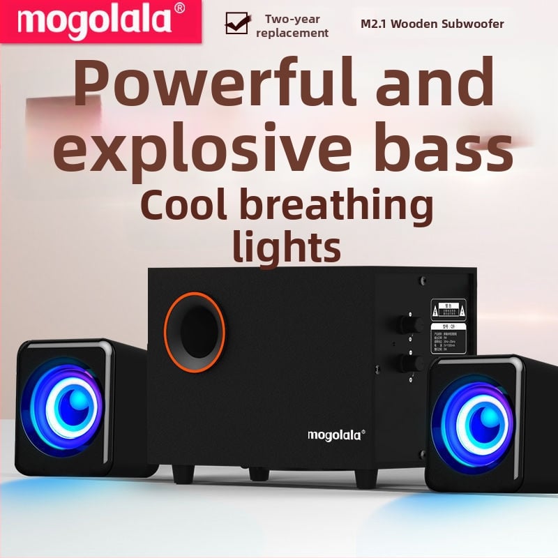 Q9 Boxă pentru calculator 2.1 cu subwoofer, Bluetooth, alimentare USB, redare MP3, sunet 3D surround