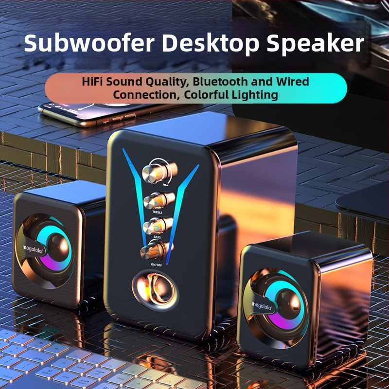 Difuzor de birou USB pentru PC, sunet 3D surround, 3 difuzoare, impedanță 4 Ω