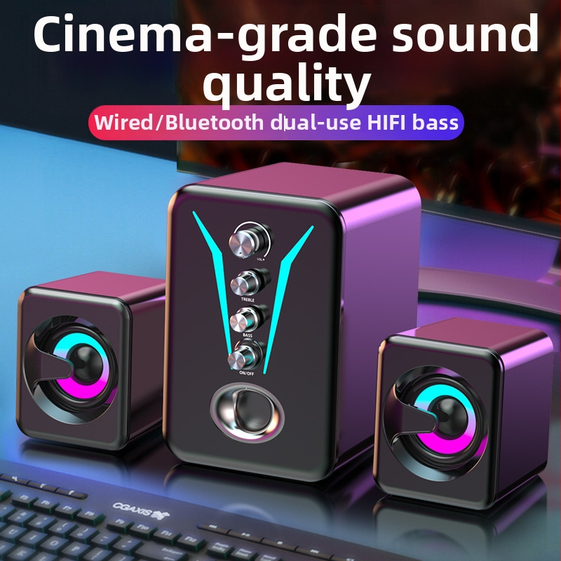 Difuzor de birou USB pentru PC, sunet 3D surround, 3 difuzoare, impedanță 4 Ω