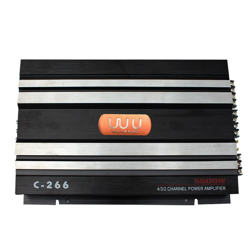 Autóhifi erősítő szett C-266 subwooferrel, 12V, maximális teljesítmény 5800W, impedancia 4Ω, alumínium ötvözet ház