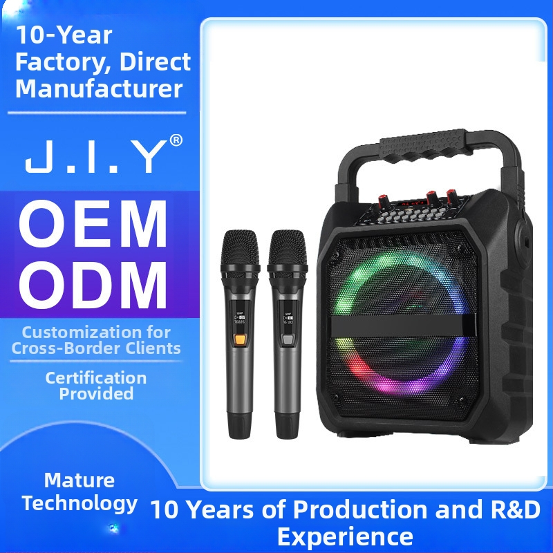 K6S Boxă Karaoke Bluetooth Portabilă cu Suport USB 32GB, 25W, Redare MP3, Ecran, Include Microfon pentru Montare în Mașină și Microfon Lavalier Fără Fir