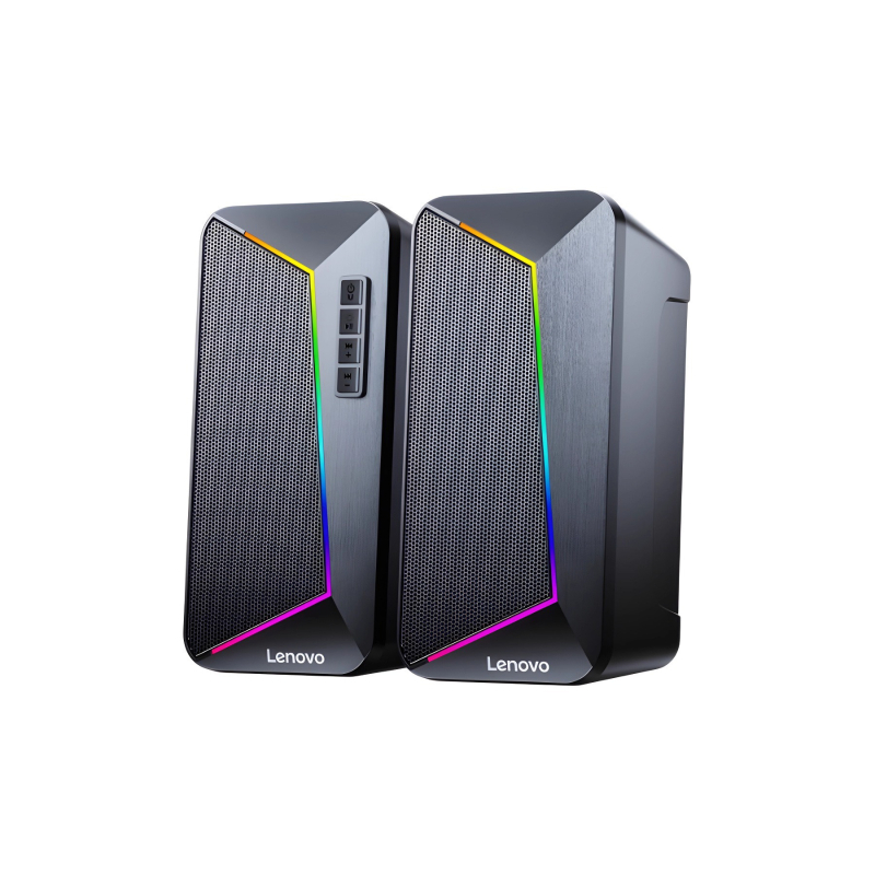 Lenovo USB RGB herný reproduktorový systém pre počítač so 2 reproduktormi a RGB osvetlením, 100Hz–20kHz, SNR ≥85dB