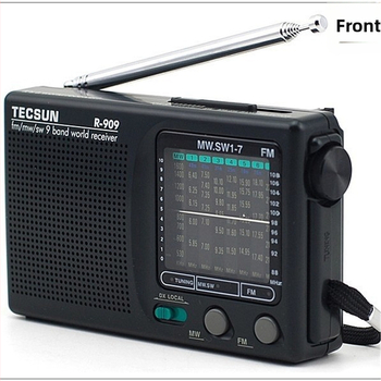 Tecsun Desheng R909 radio portabil cu bandă întreagă, reglare manuală a stațiilor, sunet mono, difuzor încorporat