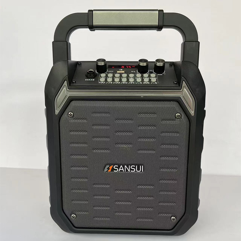 Sansui vanjski karaoke Bluetooth zvučnik s ugrađenim mikrofonom, 60W, Bluetooth 5.1, baterija 6000mAh, domet 50 m