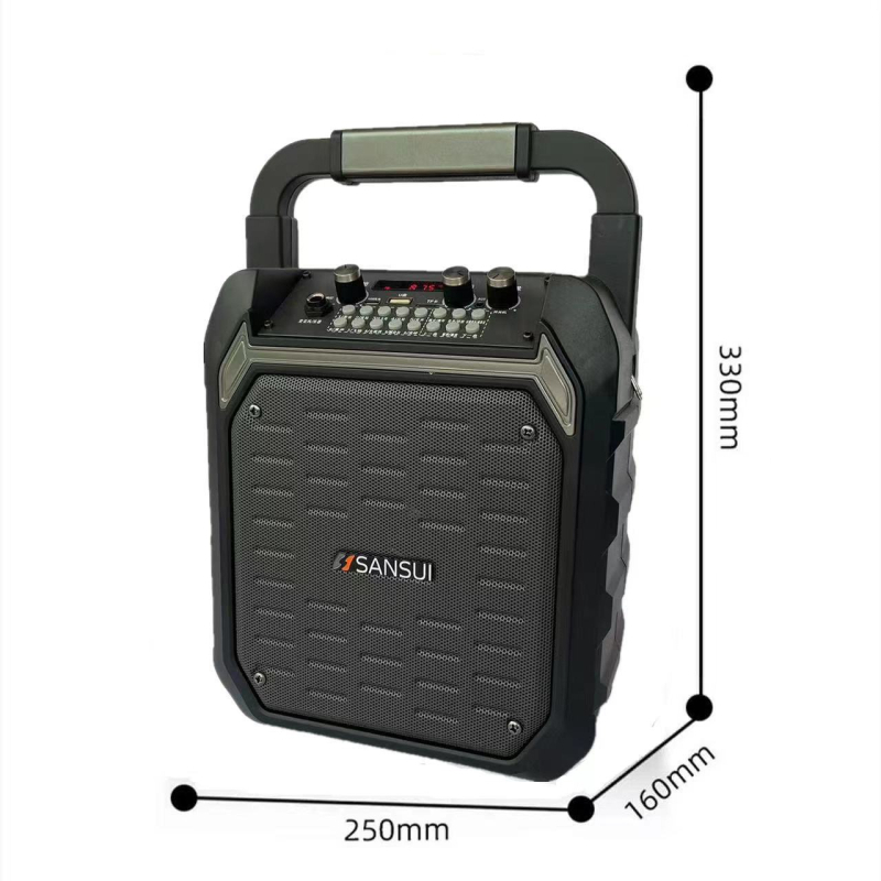 Sansui vanjski karaoke Bluetooth zvučnik s ugrađenim mikrofonom, 60W, Bluetooth 5.1, baterija 6000mAh, domet 50 m