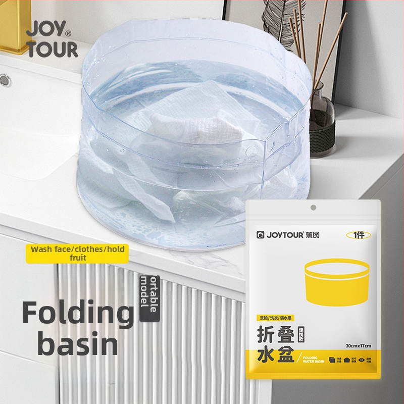 Bazin pliabil - plastic, portabil pentru călătorii și utilizare în exterior - pentru spălarea hainelor și a legumelor - 0,1 kg