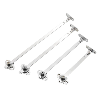Lehajtható szekrényajtóhoz tartókar, teleszkópos két részes húzórúd, vas-nikkel ötvözet, elektroplating felületkezelés, modell cz001