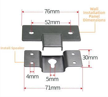 Otte metalni zidni držač za zvučnik, Square Hanging Suit model – audio dodatak