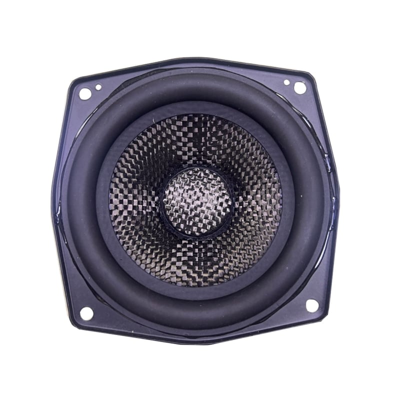 Koaxiális hangszóró nem papírdiafragmával, külső mágneses rendszerrel, hangosításra.