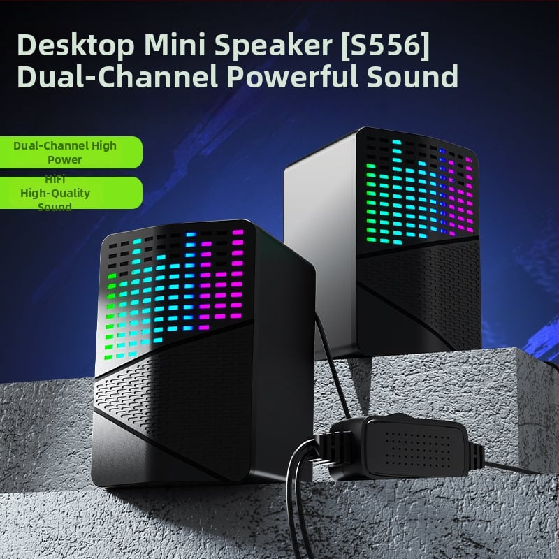 S556 Difuzoare USB pentru calculator, 2.0 canale, Bluetooth fără fir, sistem cu două difuzoare și subwoofer