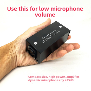 CL10 dinamikus mikrofon előfokozó – professzionális színpadra és felvételhez, 28 dB-es nyereség