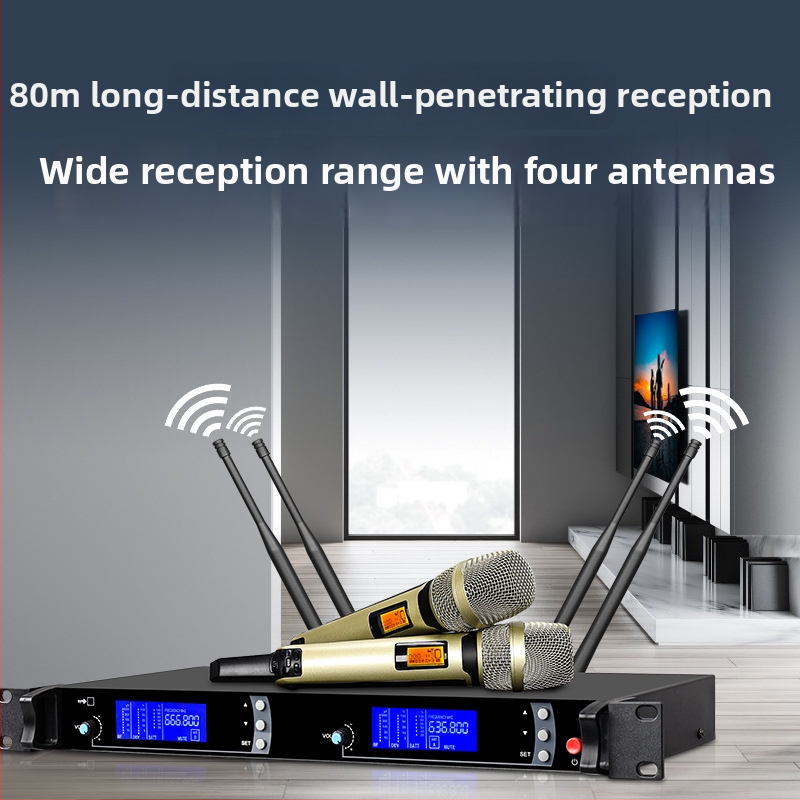 Bezdrôtový KTV mikrofón SKM9000, profesionálny mikrofón na pódium. Model SKM9000; typ mikrofónu: KTV/profesionálny; vstavaná batéria 300–500 mAh; výdrž 3–6 h; SNR ≥70 dB; menovité napätie 220V.