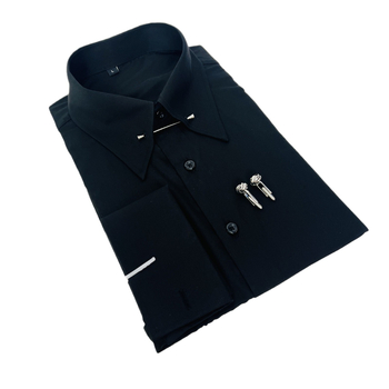 Košulja - Slim fit, Pin collar, Dugi rukavi, Bambus vlakna, Bez glačanja