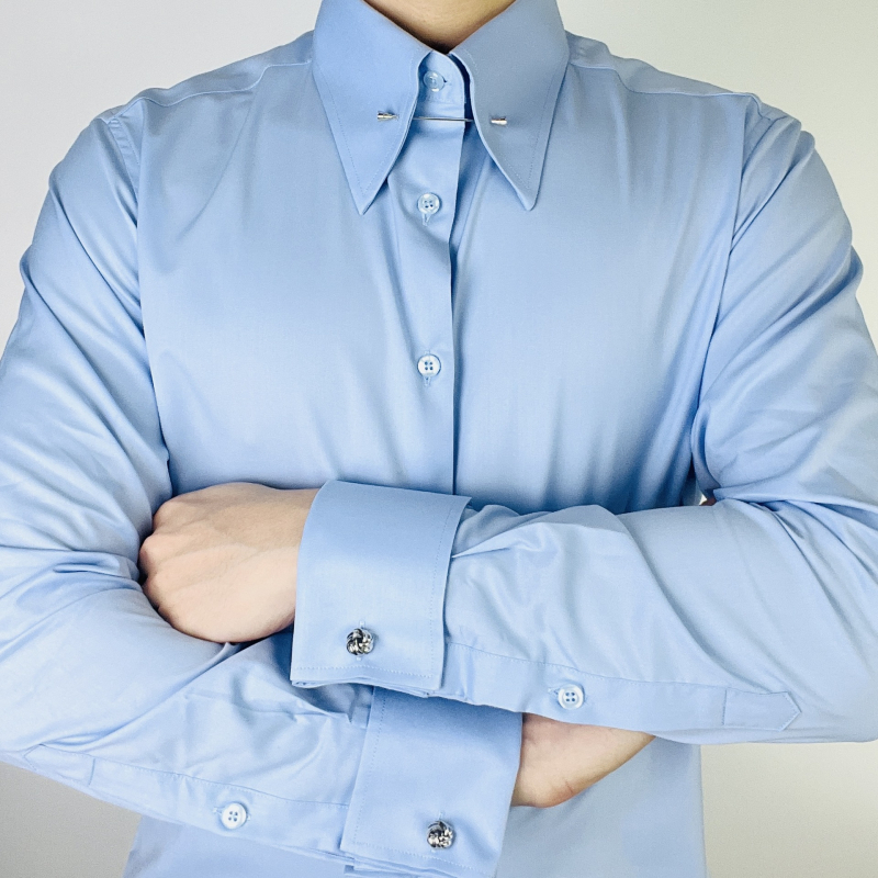 Košulja - Slim fit, Pin collar, Dugi rukavi, Bambus vlakna, Bez glačanja