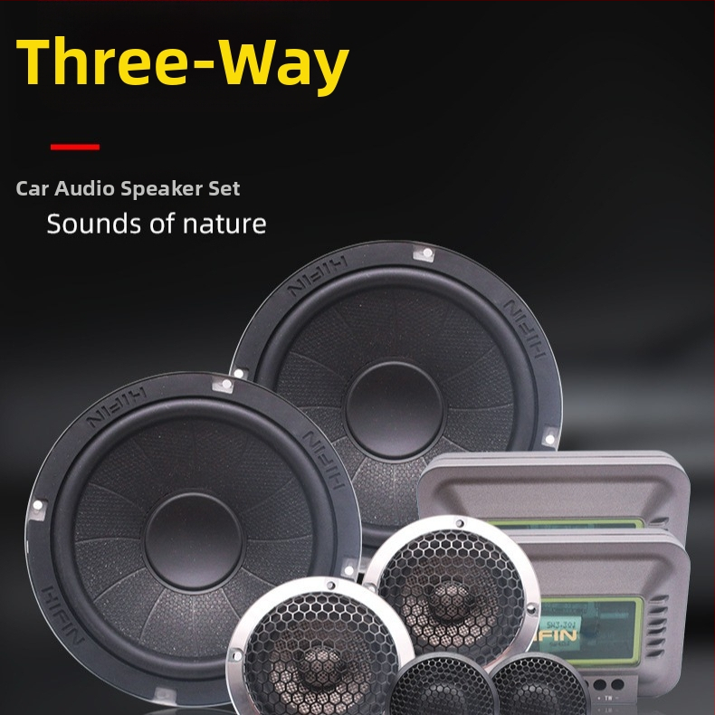 3-utas autóhifi hangszóró készlet HI-6083, maximális teljesítmény 300W, impedancia 4 Ω, frekvenciasáv 55 Hz-35 kHz, érzékenység >90 dB