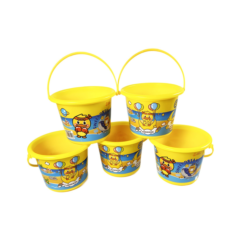 Πλαστικό κουβαδάκι παραλίας για παιχνίδι σε νερό και στην άμμο, με μοτίβο πάπιας, για παιδιά 4–6 ετών