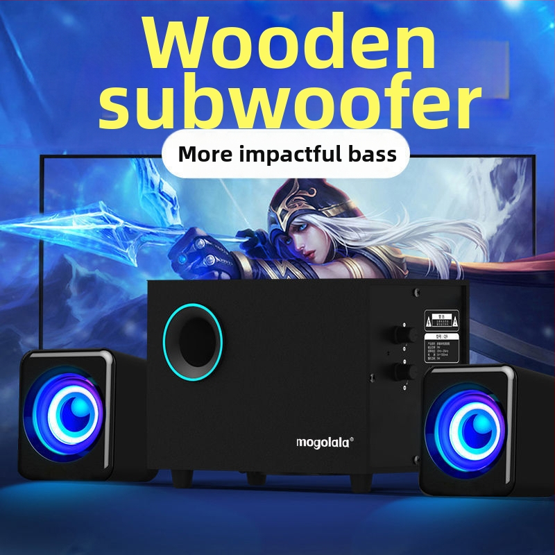 Q9 difuzor pentru calculator 2.1 cu Bluetooth, alimentat prin USB, redare MP3, sunet surround 3D