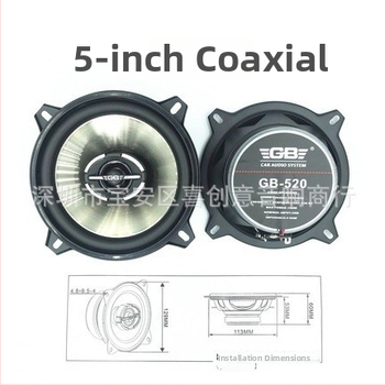 Autóhangkészlet, modell 520, 12V, 180W max, 4Ω, univerzális kompatibilitás