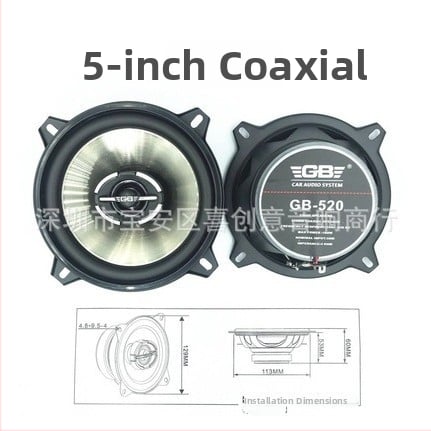 Autóhangkészlet, modell 520, 12V, 180W max, 4Ω, univerzális kompatibilitás