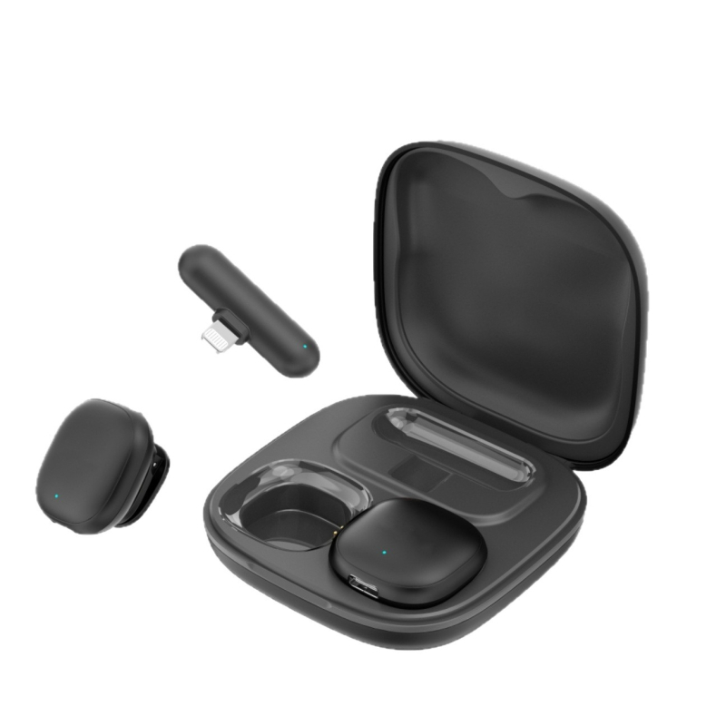 Microfon Lavalier fără fir V36 pentru transmisiuni AI, anulare zgomot AI, Bluetooth 5.3, interval frecvențe 20 Hz–20 kHz, SNR ≥85 dB, autonomie baterie 6–8 h