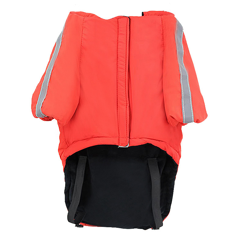 Памучно палто за домашни любимци за есенно-зимния сезон, с удебелена качулка, ветроустойчиво и снежноустойчиво, стил Casual, полиестер, марка Cool Pet