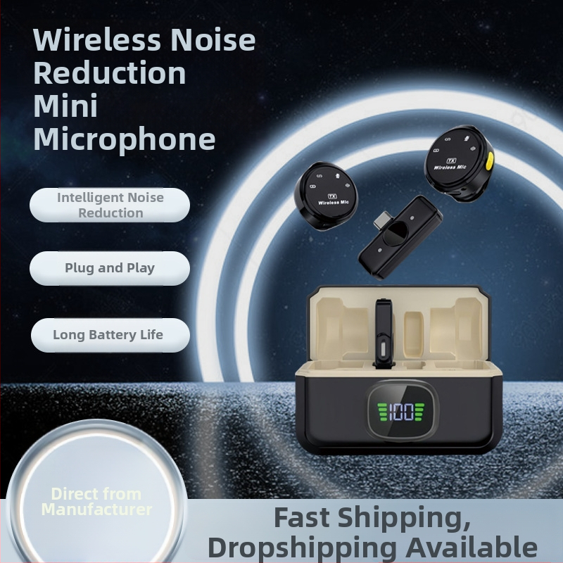 Magnetický lavalier mikrofón pre živé vysielanie, rozdelenie 1:2, zabudovaná batéria 1000–1200 mAh, frekvenčné rozpätie 40 Hz–20 kHz, výdrž 3–6 h