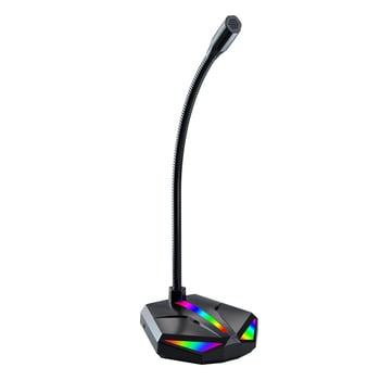 Microfon USB pentru PC H2, pentru jocuri și chat vocal, 2 canale, 20Hz-20kHz, alimentare USB 5V, cu suport