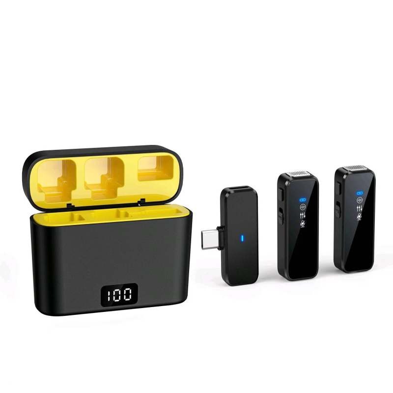 Lavalier mikrofón pre živé vysielanie, s vstavanou batériou, omnidirekčný príjem, 20 Hz–20 kHz, SNR ≥70 dB