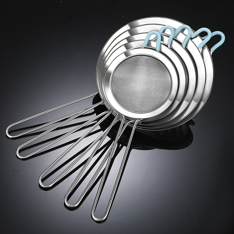 Sită de făină cu 60 ochiuri, din oțel inoxidabil 304, manual, pentru coacere acasă