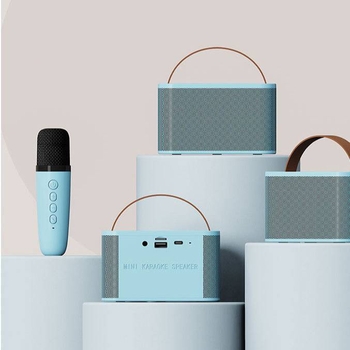 Φορητό ηχείο καραόκε με δύο ηχεία και μικρόφωνο, Bluetooth 5.0, 6W, εύρος συχνοτήτων 100 Hz-20 kHz, SNR 75 dB