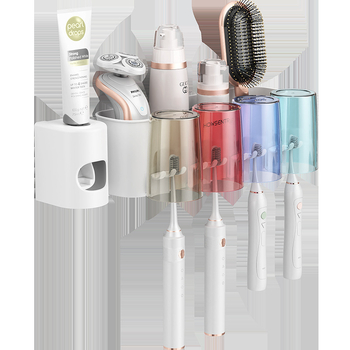 Falihoz szerelt automata fogkrémnyomó és fogkefetartó öblítő pohárral, Hao Sheng, Yongkang eredetű