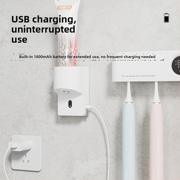 Fali elektromos fogkrém adagoló intelligens infravörös érzékelővel, több sebesség, könnyen tisztítható