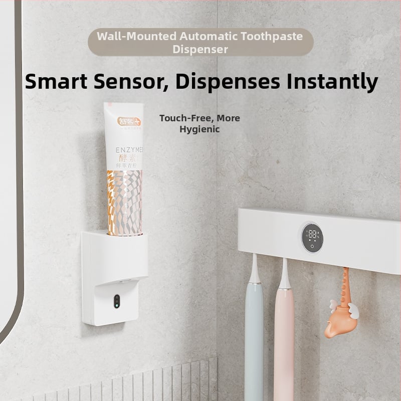 Fali elektromos fogkrém adagoló intelligens infravörös érzékelővel, több sebesség, könnyen tisztítható