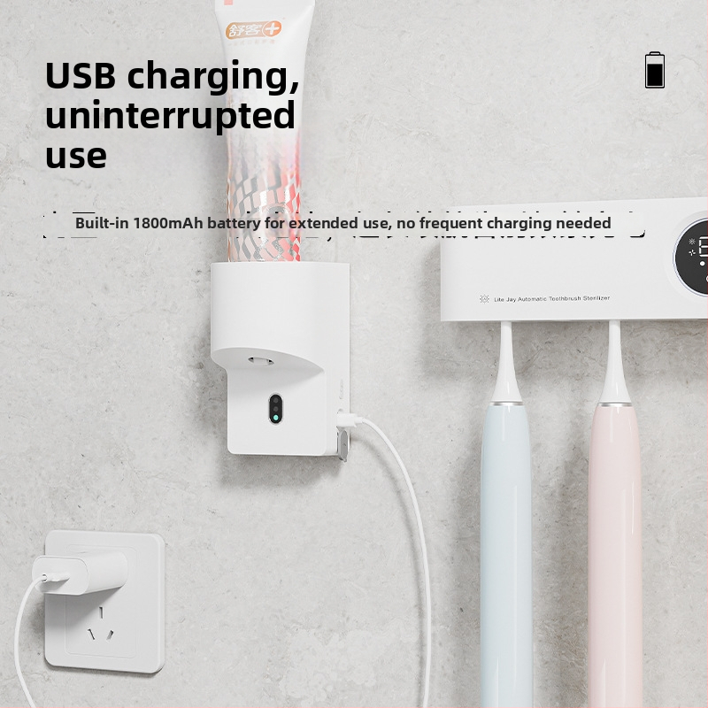 Fali elektromos fogkrém adagoló intelligens infravörös érzékelővel, több sebesség, könnyen tisztítható