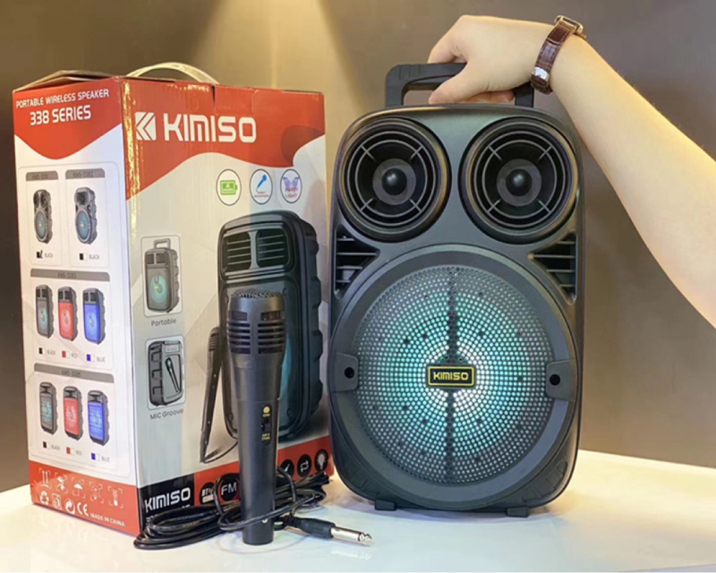 Boxă portabilă karaoke cu Bluetooth, alimentare USB, stocare 32GB, redare de 6 ore