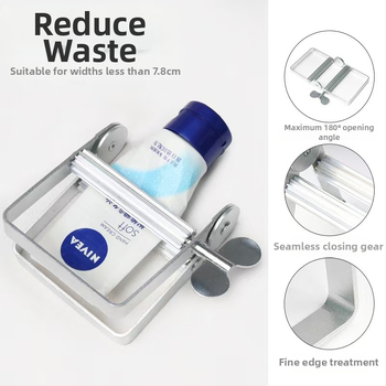 Dávkovač krémov na vlasy; hliníková zliatina; čisté množstvo 105 g; dávkovanie krému; vhodný pre pleťové krémy a zubnú pastu